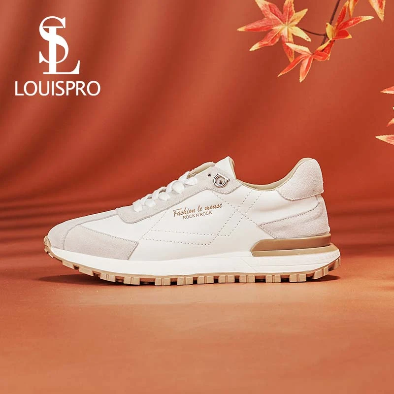 【英伦绅士】LOUISPRO轻奢男士商务定制休闲鞋 时尚百搭西服小白鞋