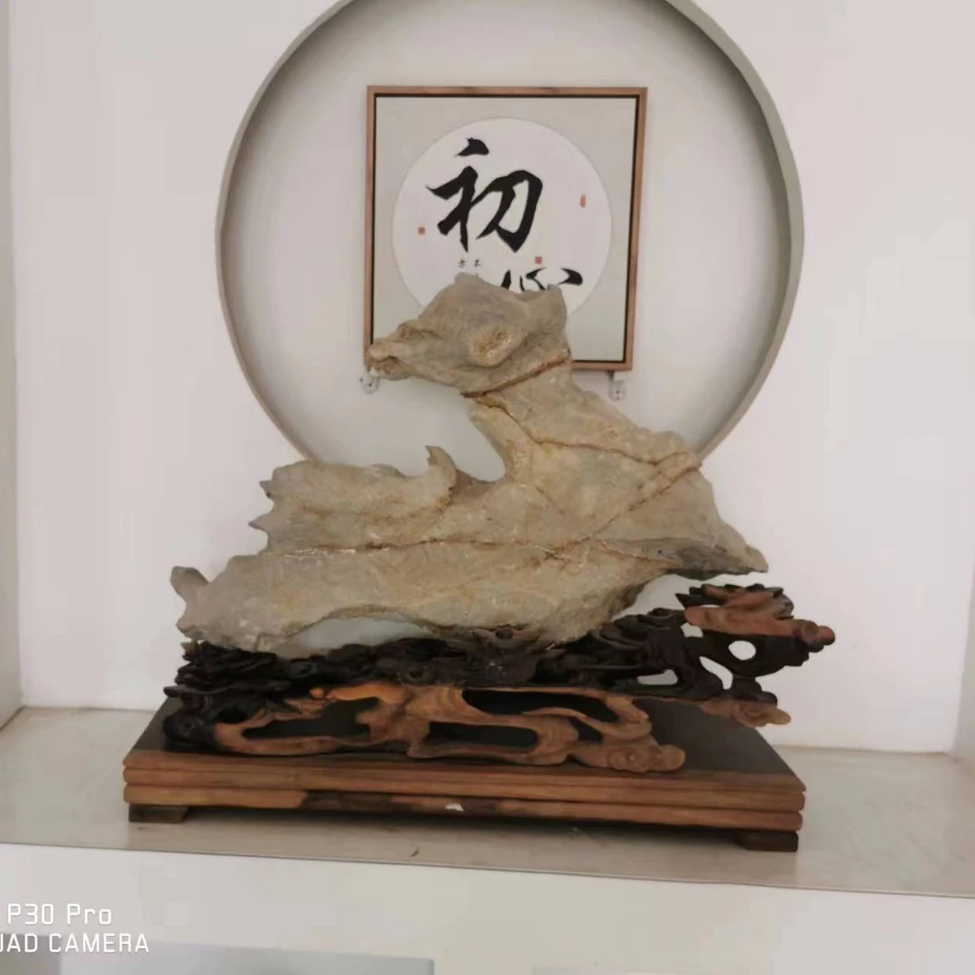 【磬郎石业】灵璧石天然原石老料摆件