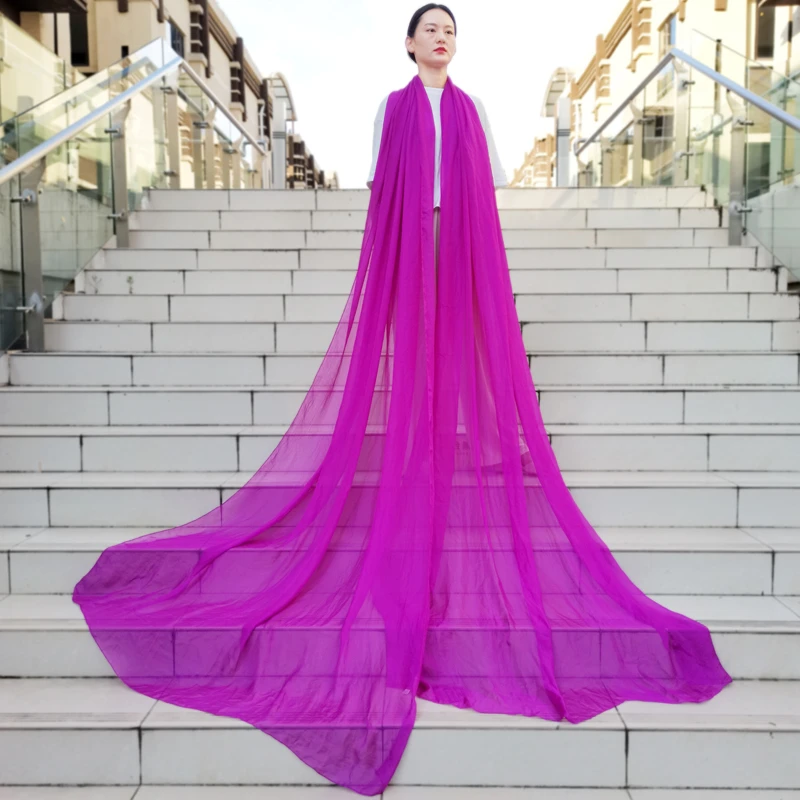 锦心织3米超大民族风旅游拍照丝巾女春夏5米长款纱巾百搭薄款披肩