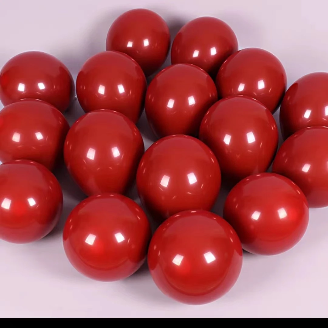 气球加厚防爆双层石榴红汽球婚房装饰布置结婚用品生日派对婚庆