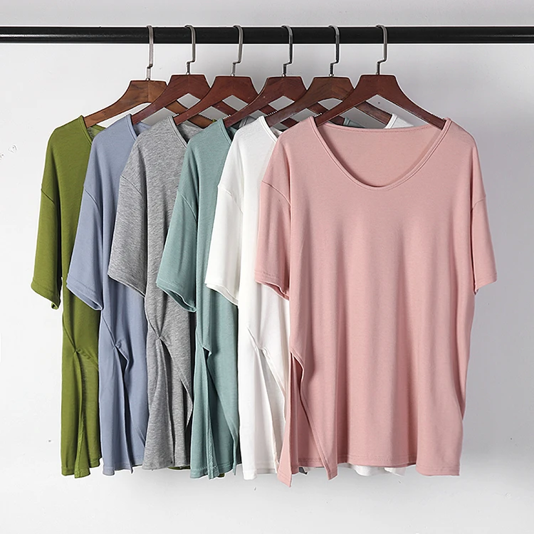 宽松大版透气舞蹈服女夏短袖现代舞练功服形体民族舞基训服瑜伽服