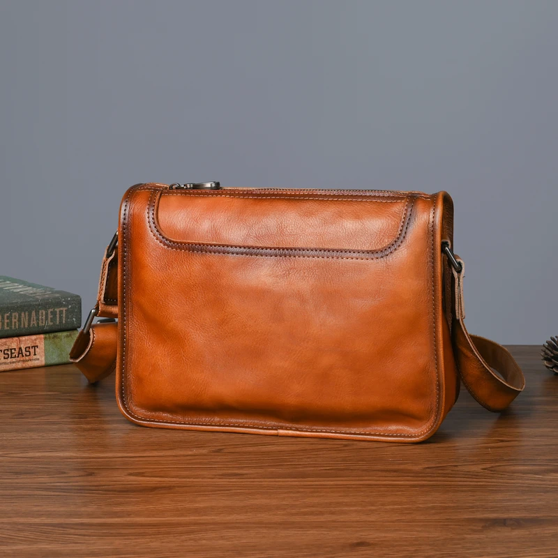 【米鹿皮具】单肩斜跨包头层牛皮 （13756）尺寸高19 宽27 底8 简约