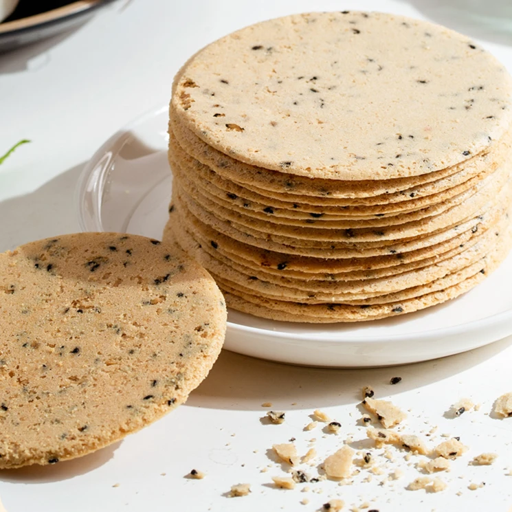 铁棍山药黑芝麻薄饼无蔗糖薄脆好吃饼干营养小包装甄选美食即食