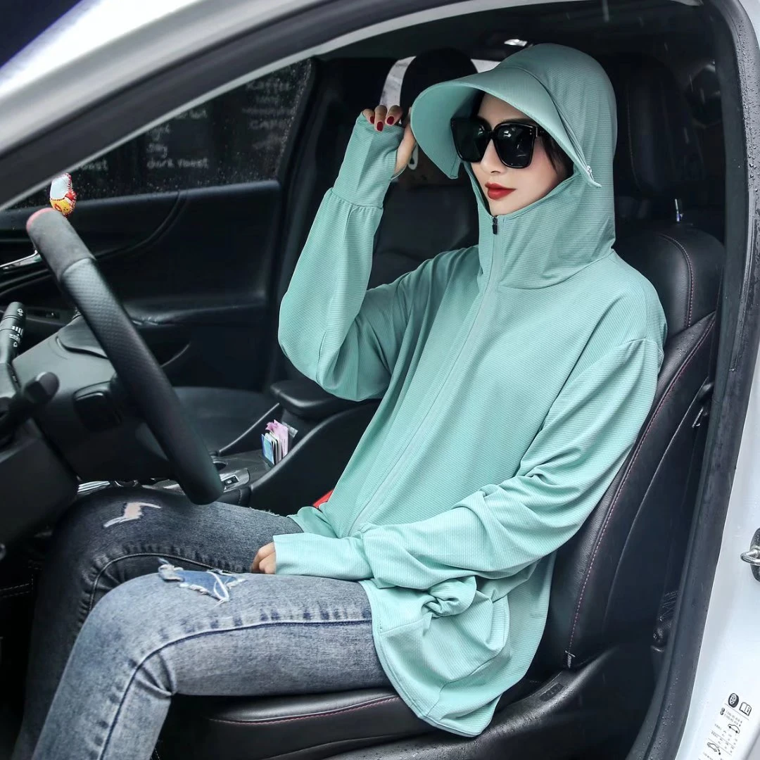 130-240斤可拆卸大帽檐大码冰丝防晒衣防紫外线轻薄透气外套宽松