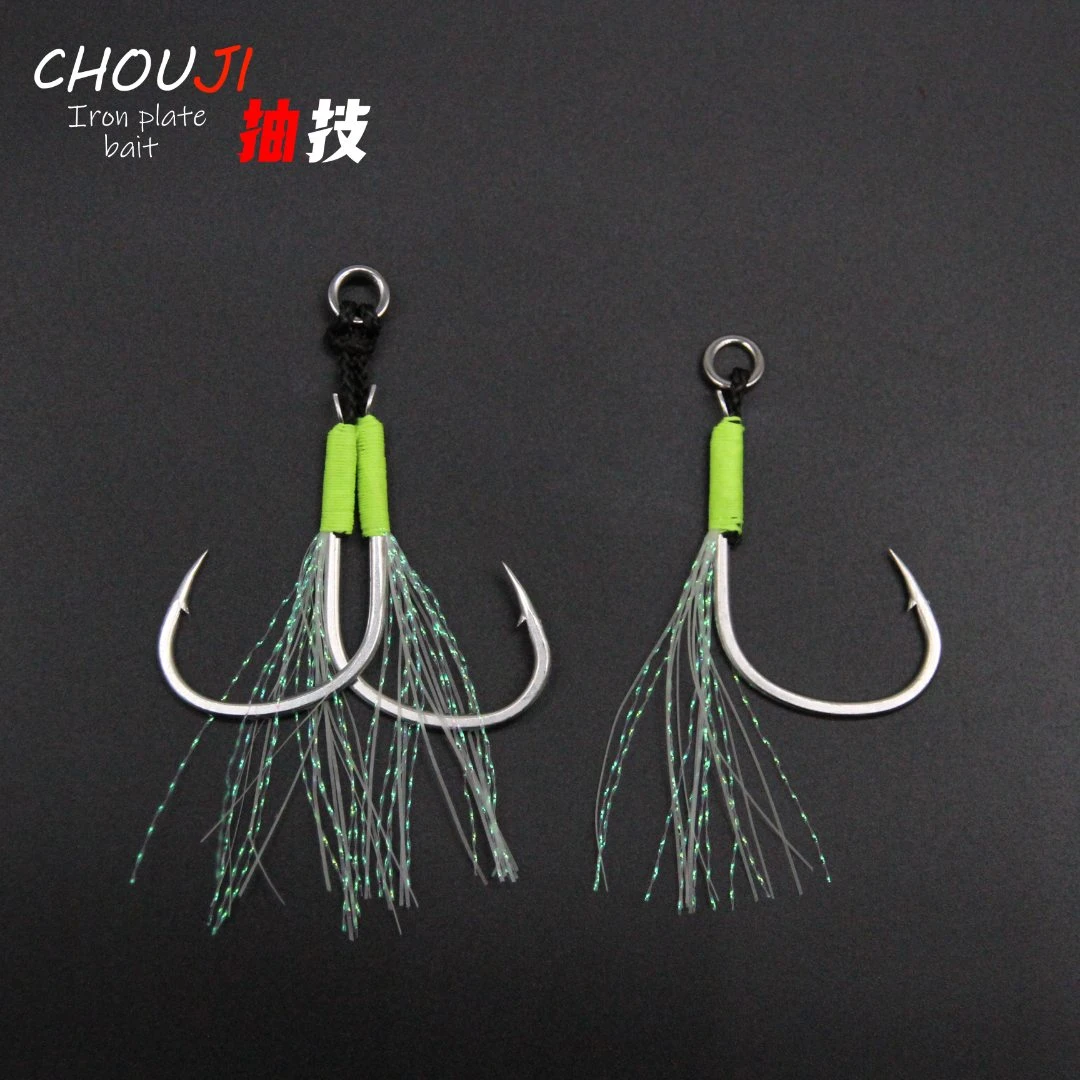 抽技铁板钩 铁板钩 pike钩 夜光亮丝版本 前双后单一套赠连接圈