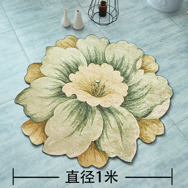花朵地毯网红ins异形床前地毯床边地毯梳妆台吊篮衣帽间地毯地垫