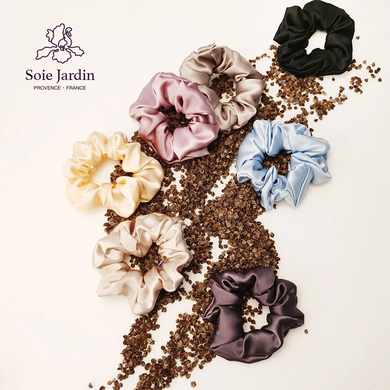 Soie Jardin 7#丝绸花园素色真丝甜甜圈造型发圈L桑蚕丝欧美发饰