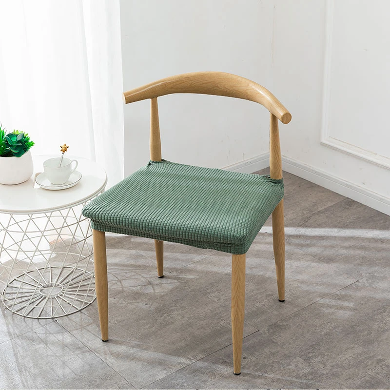 简约家用椅套弹力通用餐桌椅子套罩餐椅办公椅垫座套凳套牛角椅套