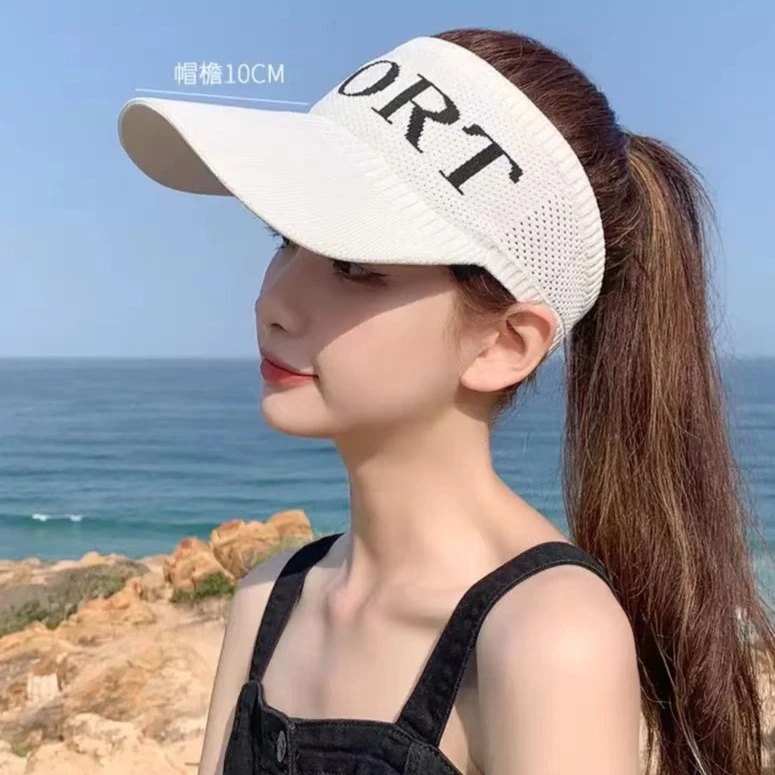 空顶帽女遮阳防晒帽户外运动帽子2022新款遮阳棒球鸭舌帽(MZ001)