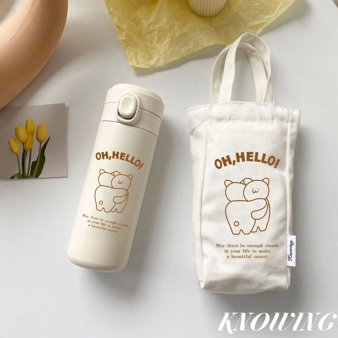 ins网红韩版简约可爱学生水杯保温杯女款高颜值大容量保温杯