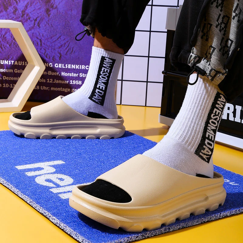 情侣拖鞋男夏季新款韩版个性潮流一字拖外穿防滑厚底透气凉拖鞋女