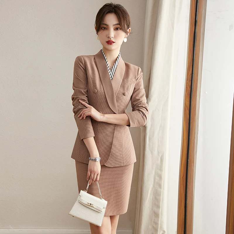 芭妃娅高端职业装气质总裁西装套装女夏OL职场正装工装工作服套裙