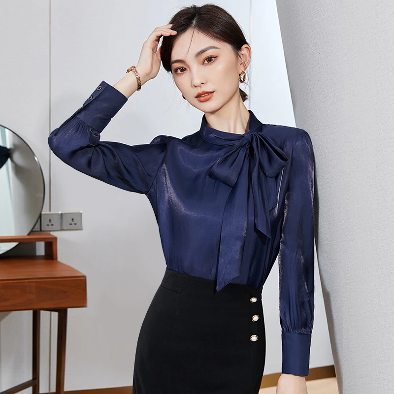 芭妃娅高端衬衫名媛女神范时尚气质设计感小众职业装轻熟洋气衬衣