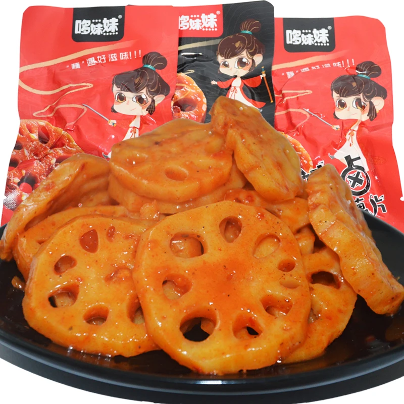 哆妹妹香辣藕片零食麻辣脆莲藕卤香休闲辣味零食藕丁四川风味零食