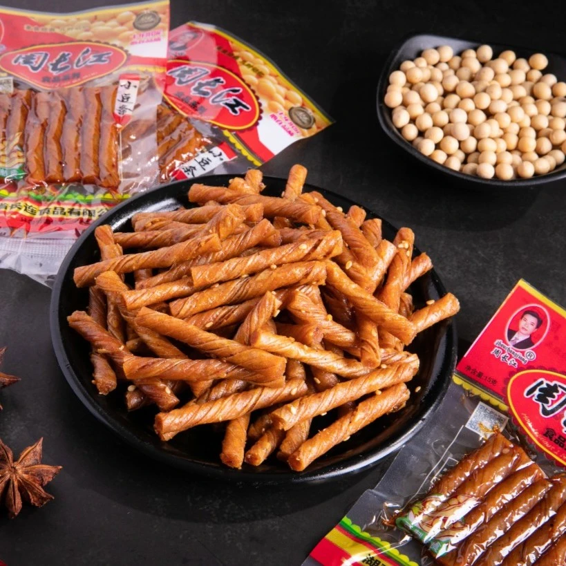 8090怀旧零食 湖南传统周长江辣条香辣素食即食小豆条15克*15包