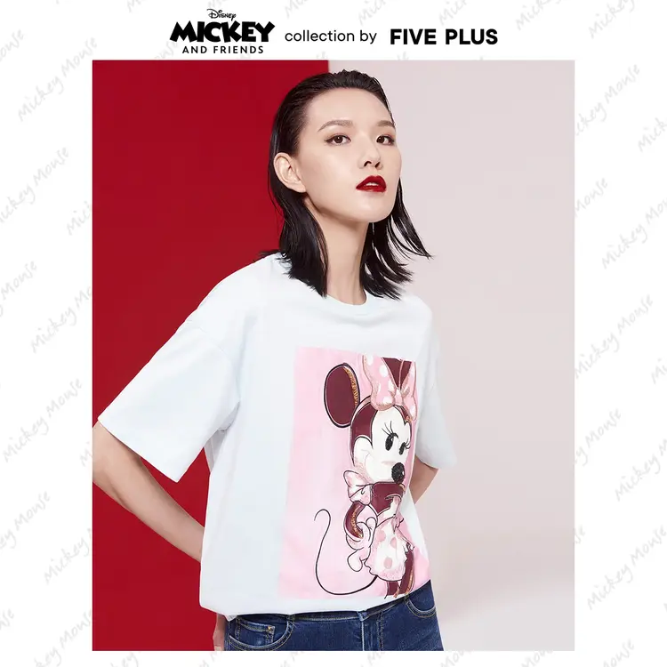 【丫头baby粉丝专享】FIVE PLUS迪士尼联名米妮T恤2RA2022770