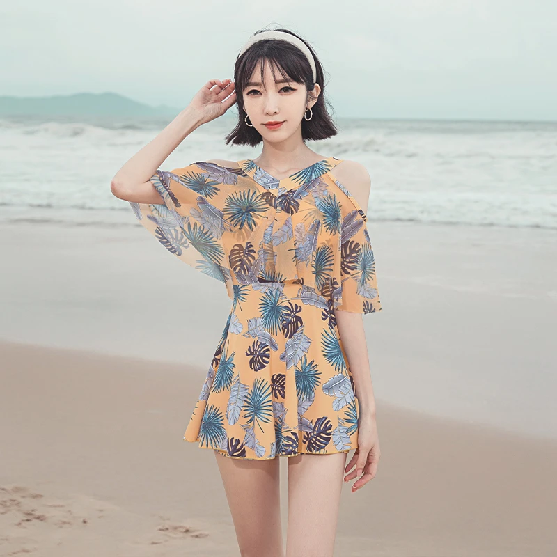 佑游13602泳衣女2025新款显瘦遮肚大码MM游泳遮肉保守游泳衣泳装