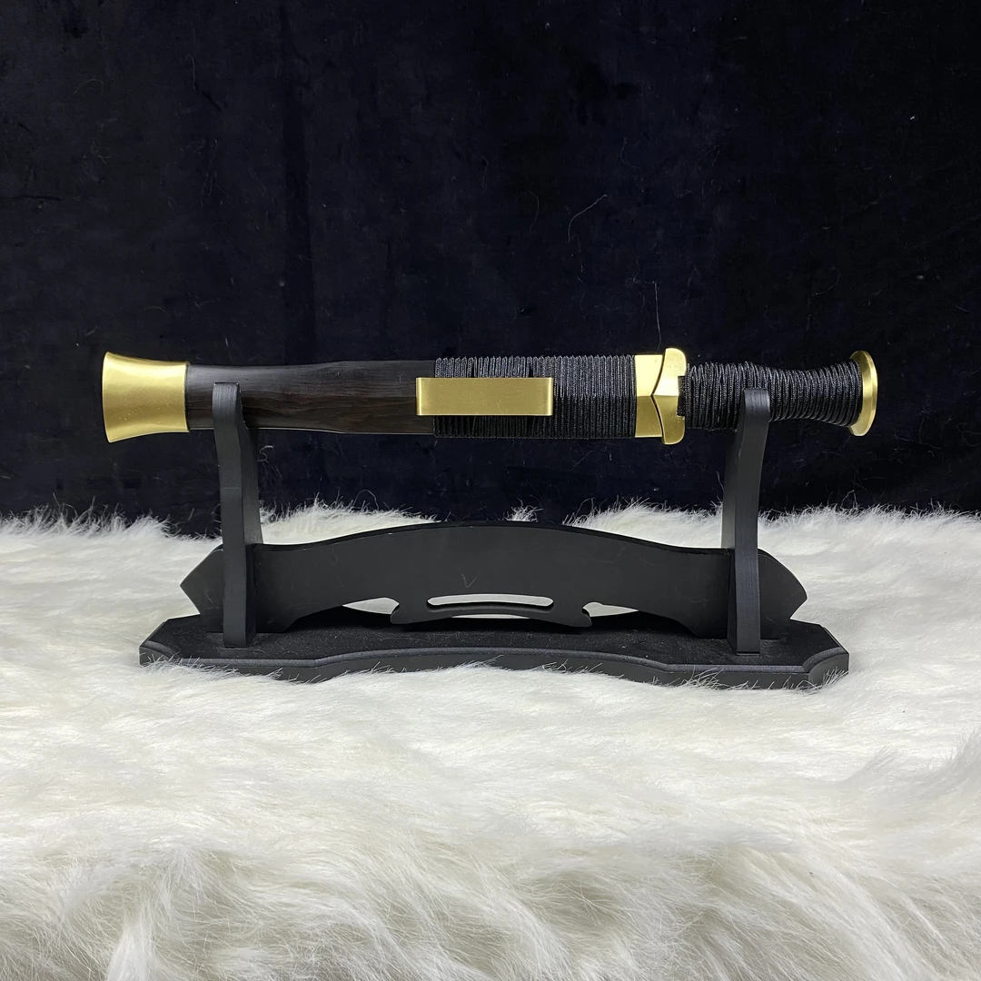 素装小汉剑 羽毛纹 全铜装 未开刃 工艺品