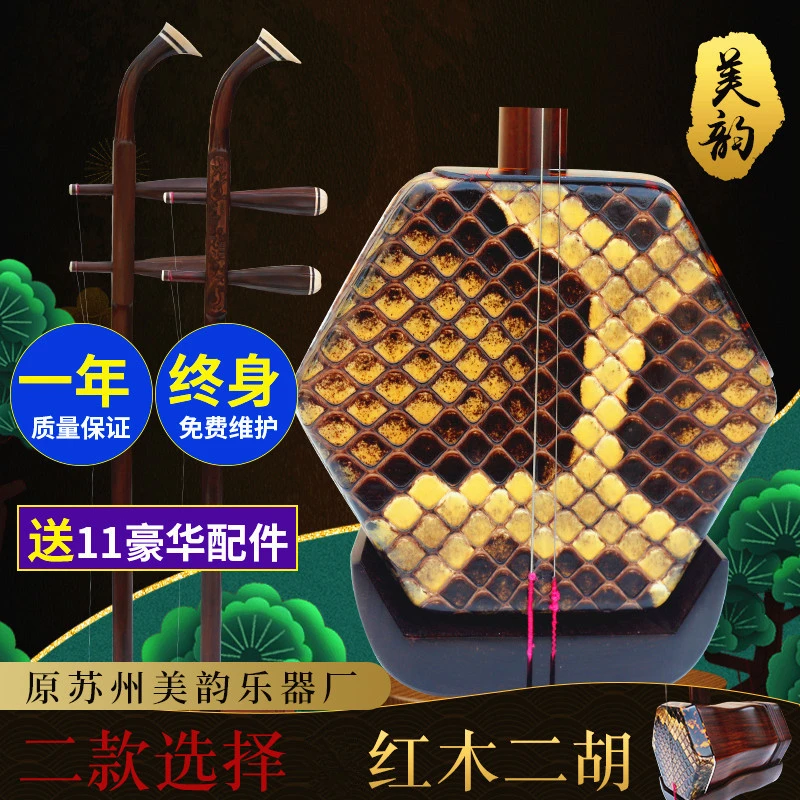 【二胡】普及红木二胡乐器苏州二胡红木二胡专业演奏琴选皮