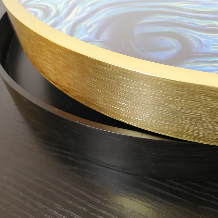 拉丝圆形铝合金属画框钻石画框架裱框带有机玻璃十字绣相框钻石绣