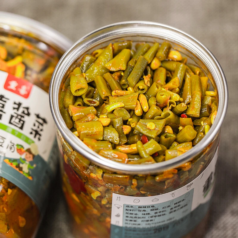 酱菜下饭菜酸豆角咸菜腌制豇豆香辣菜农家酸辣豆角250g瓶