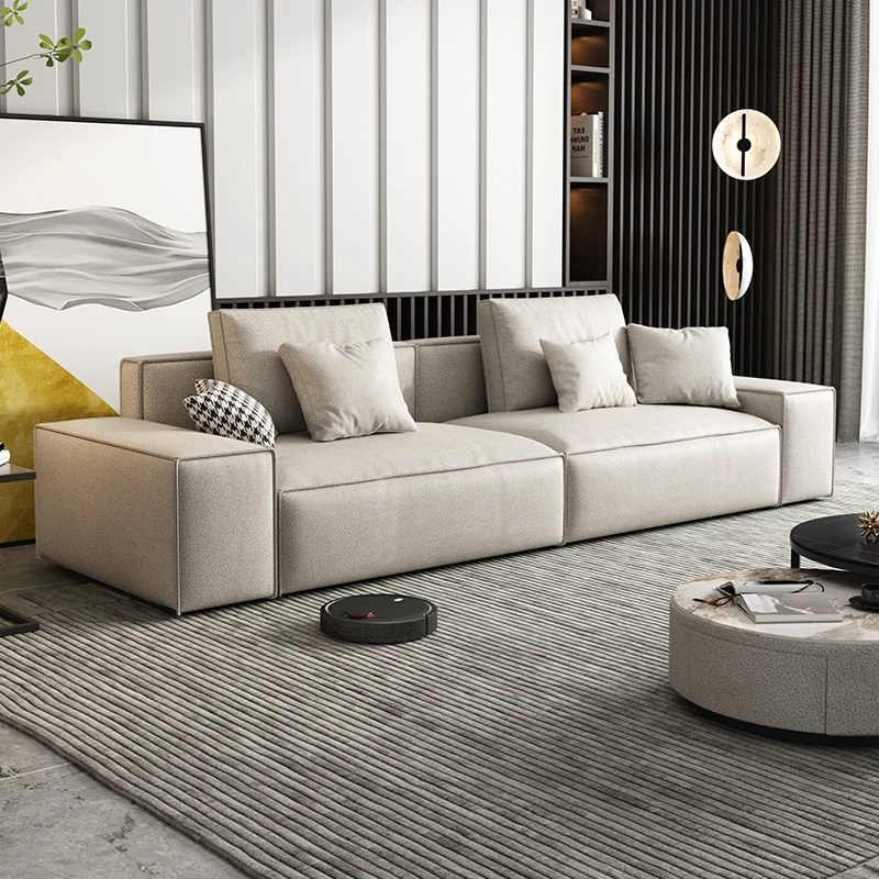 科技布豆腐块方块沙发现代北欧沙发小户型客厅直排组合网红款设计