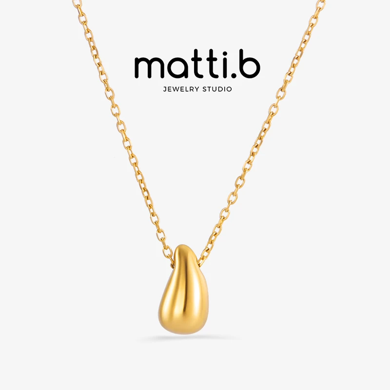 钛钢项链 小水滴女款吊坠爆款小众气质百搭轻奢高级新款锁骨颈链