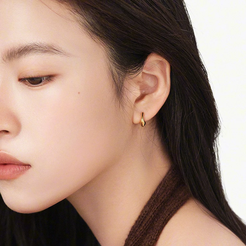 925银耳饰 小众几何C形时尚气质设计高级感简约百搭女士耳钉1515