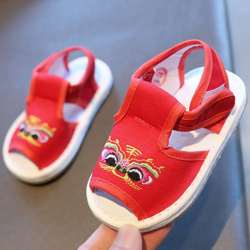 儿童1-3岁手工布凉鞋棉布老北京千层底布鞋男女宝宝鞋小童夏季235