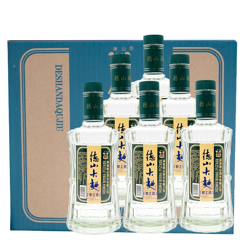 德山大曲职工酒古法纯粮食酿造浓香型优级老厂老窖池52度500mlx6