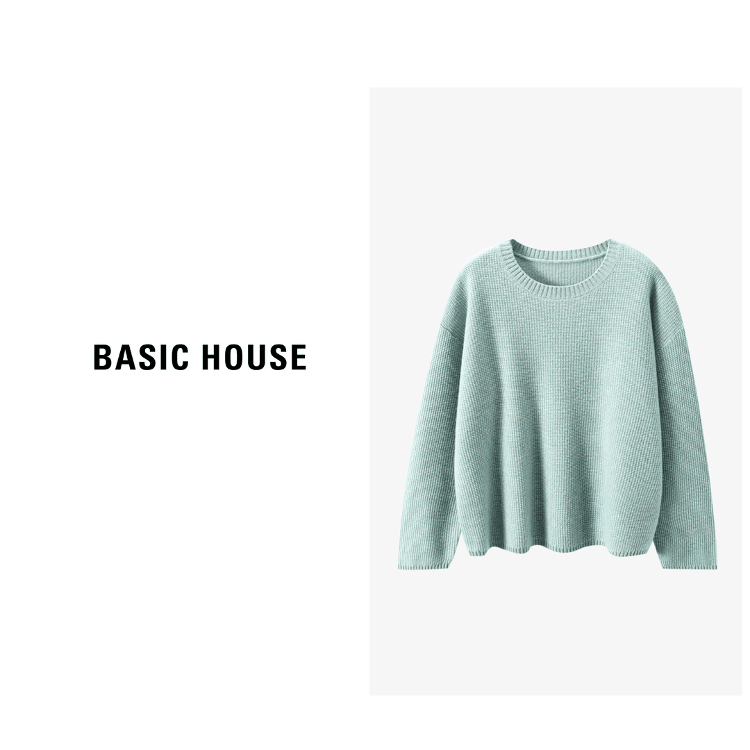 Basic House/百家好S秋冬设计师潮流圆领百搭羊毛衫B0633H51932