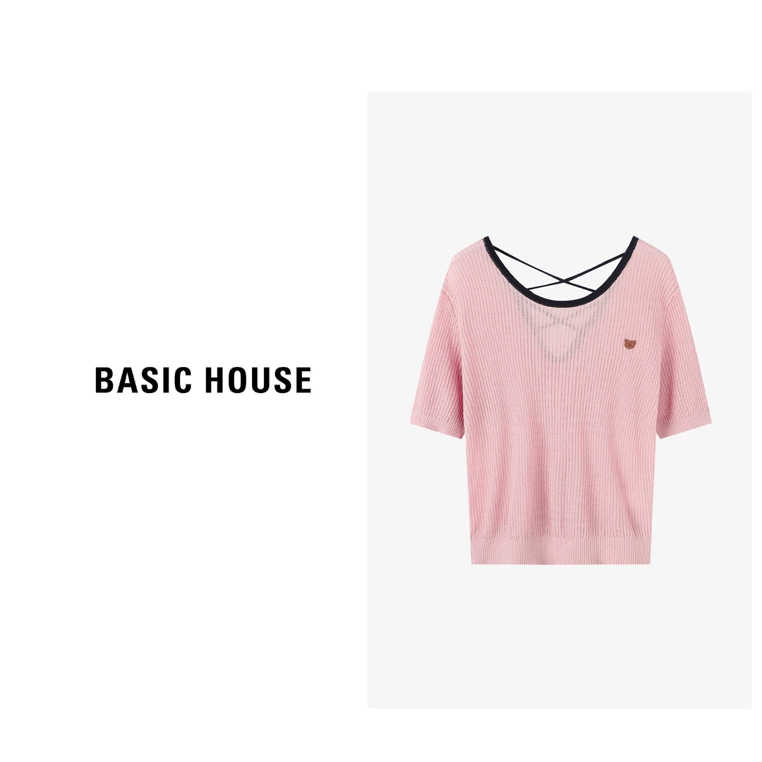Basic House/百家好毛衣针织衫时尚休闲百搭针织衫-B0624S5B352