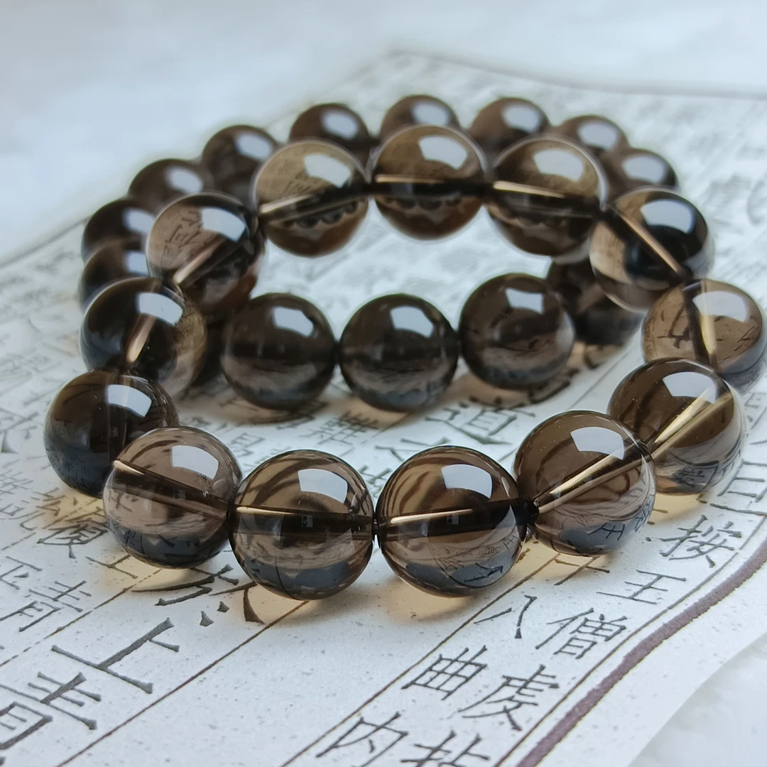 茶晶手串 卡14mm发货数量为1条