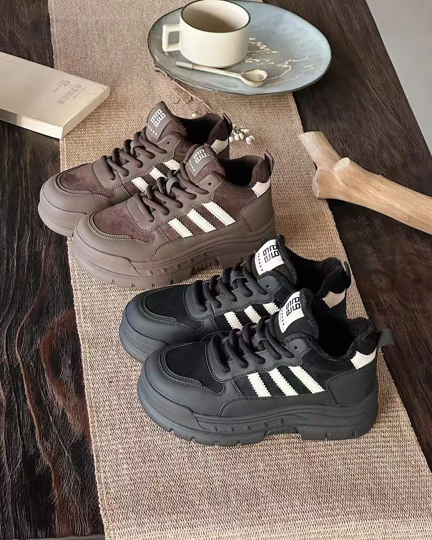 【鞋爱】212-3真皮加厚高帮休闲女鞋