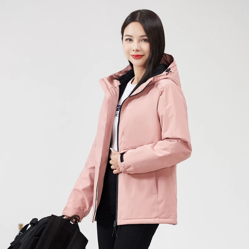 冬季新款冲锋衣男女同款加绒加厚防风防水透气登山服潮流款6988