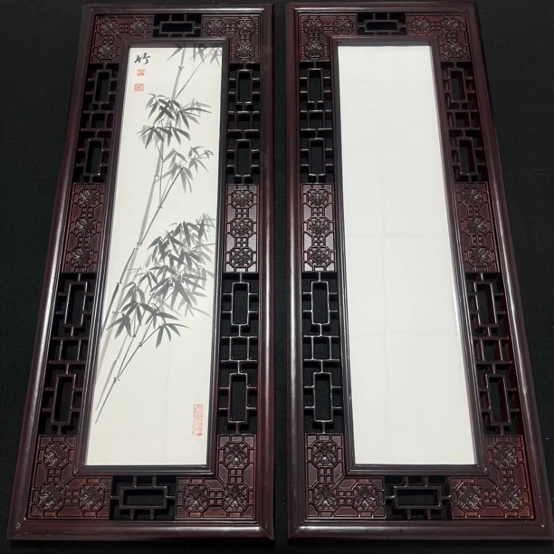 【香樟木画框】大风堂香樟木画框内径17*70外径34*87cm