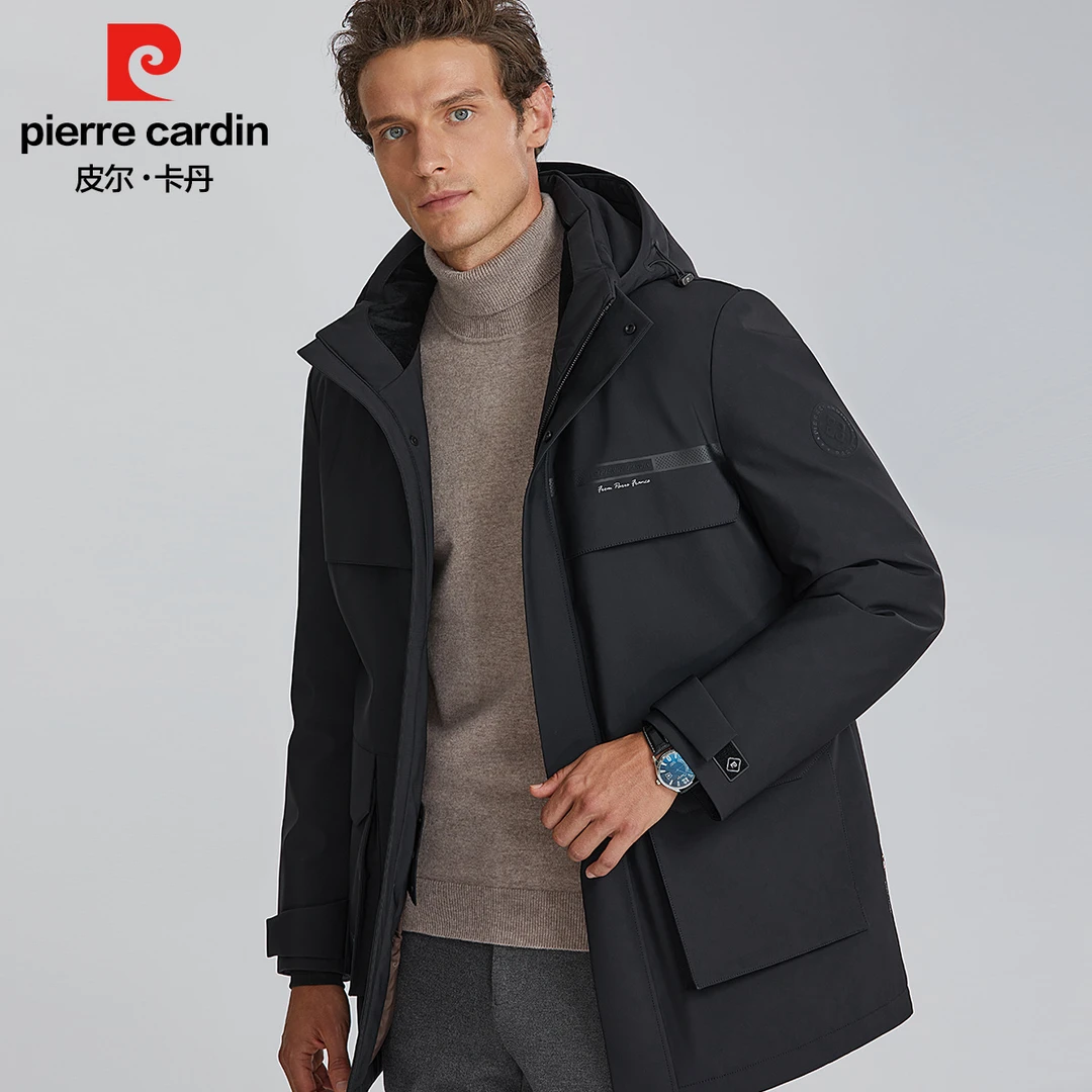皮尔卡丹轻奢极寒雪域羽绒服男款冬季锁温保暖鹅绒服男士中长款