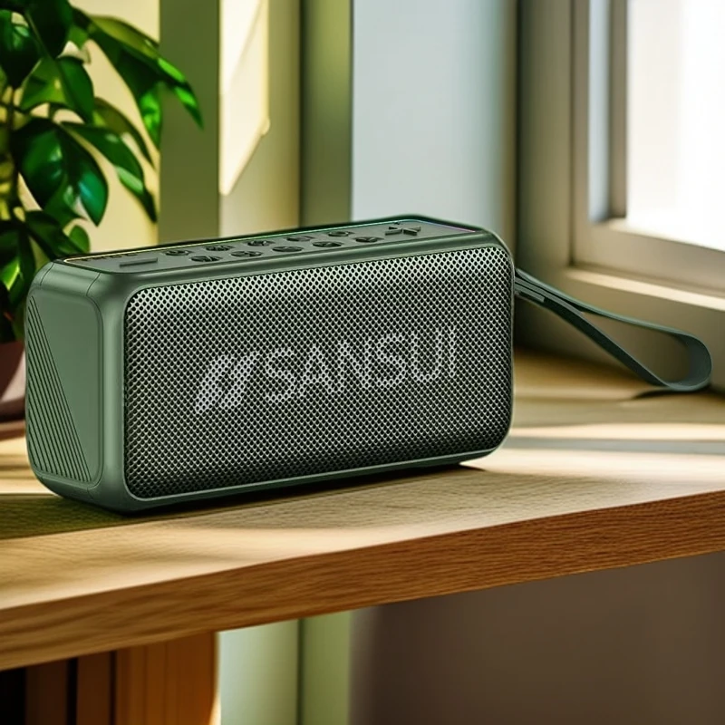 山水F61双喇叭插卡蓝牙音响重低音FM调频收音机录音晨练运动音箱