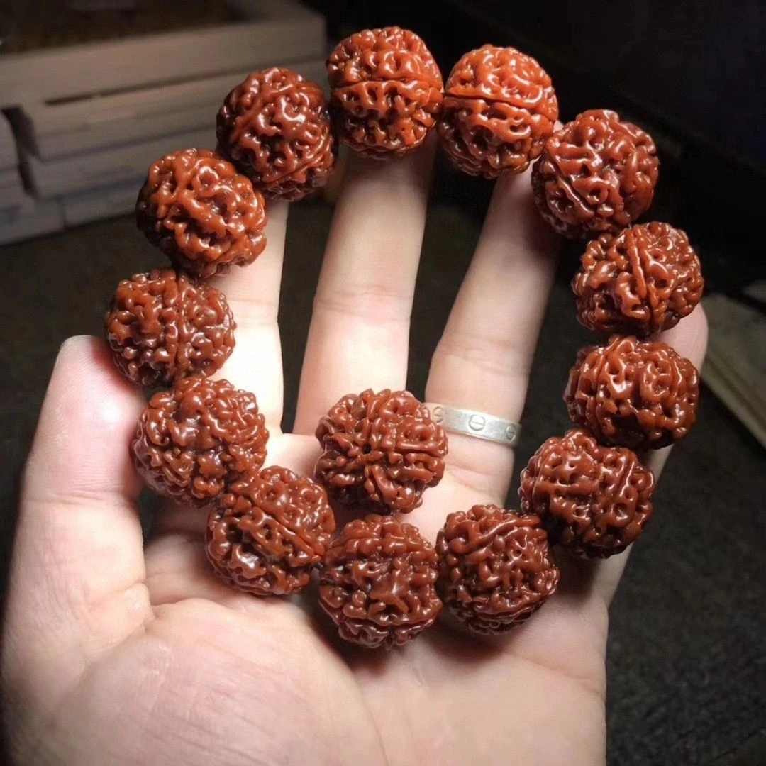 机刷玉化尼泊尔金刚菩提手串2.0cm肉满油多颗颗包浆直接上手盘玩