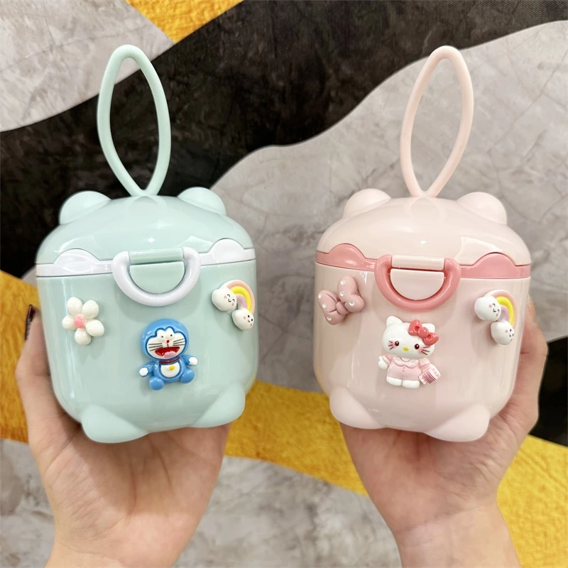 宝宝奶粉盒便携式外出防潮密封婴儿辅食储存罐儿童零食米粉分格盒