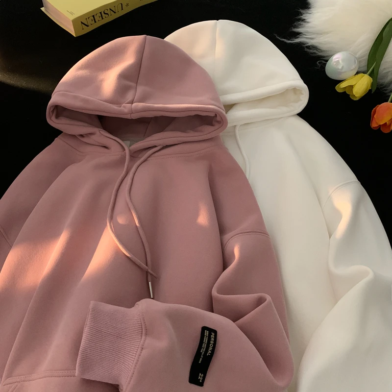 连帽卫衣男秋季美式hiphop重磅硬挺中山上衣潮牌宽松情侣加绒外套