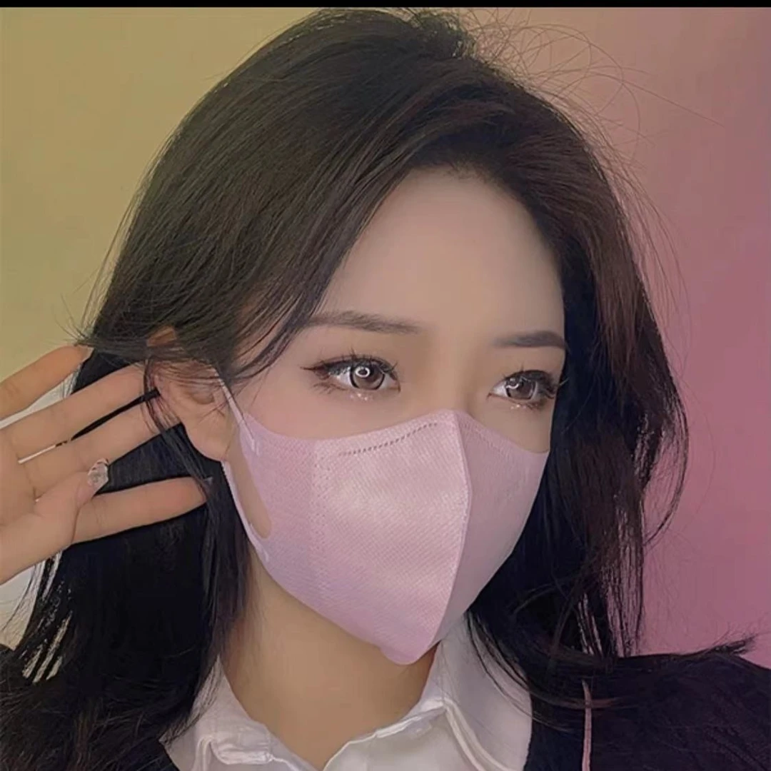 小懒莫兰迪彩色系时尚3D立体一次性口罩三层防护轻薄透气高颜值