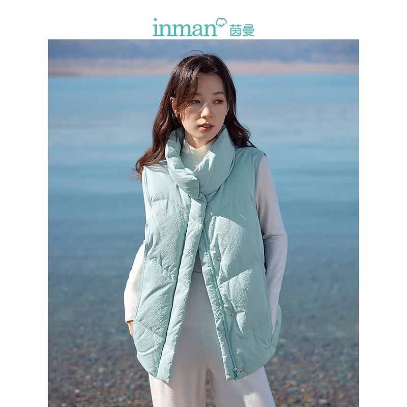 【茵曼女装】茵曼羽绒服马甲加厚外穿面包棉服短款外18348209