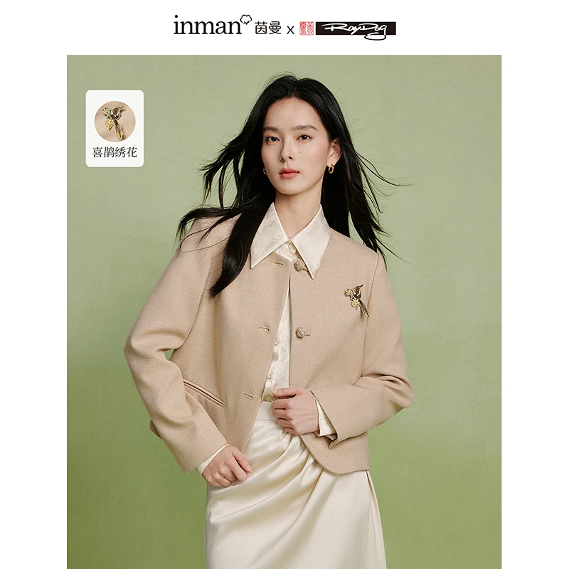 【欧若新中式】米雷系列丨茵曼秋季新中式短外套盘扣休闲百搭上衣女
