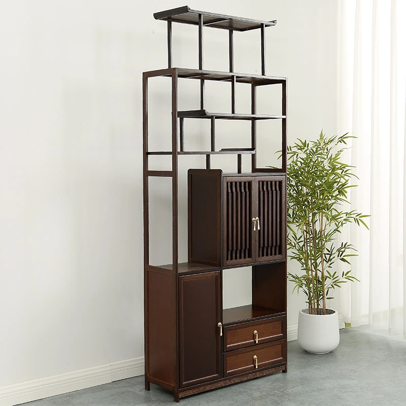 茶柜架多层客厅茶室茶叶茶饼架茶具展示架置物柜T中式博古架多宝