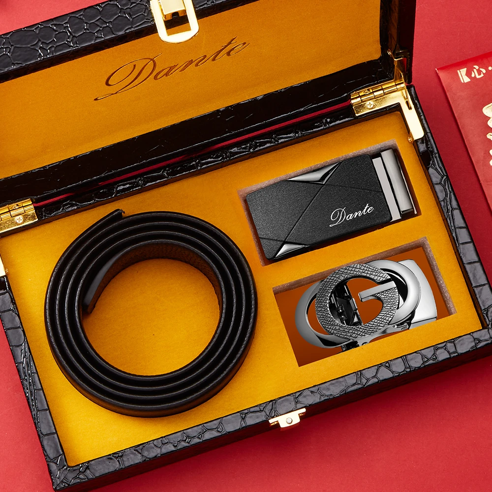 专柜1280 Dante男士轻奢皮带自动扣腰带男款裤带赠礼盒装T060-Y