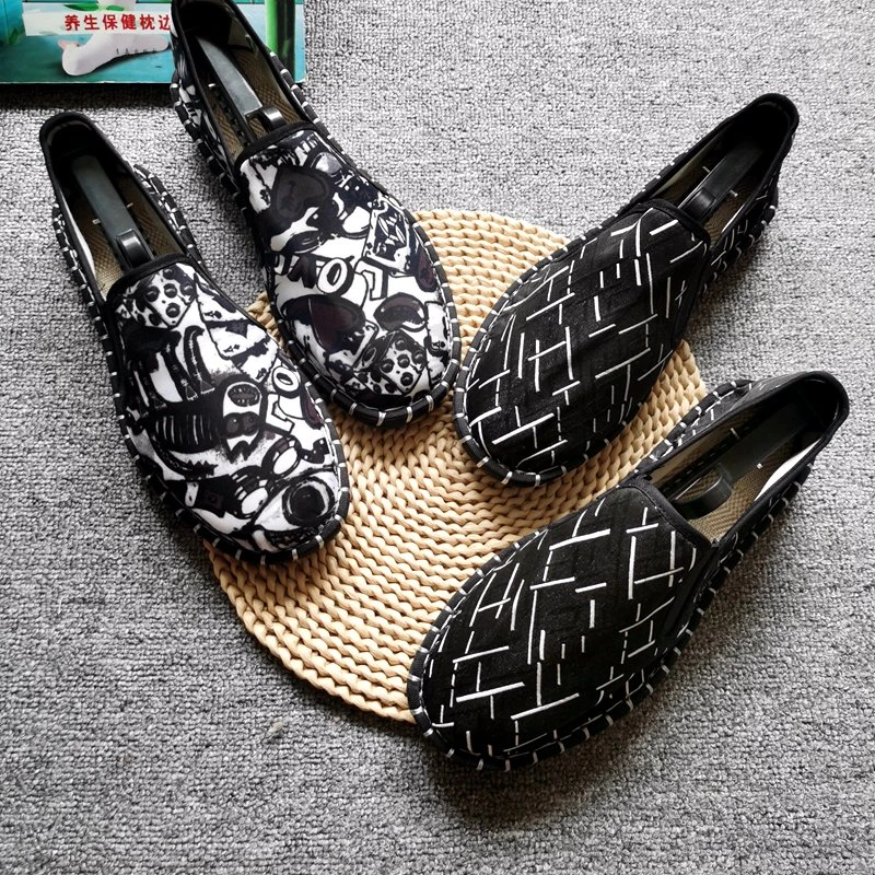 男士老北京布鞋软底低帮青年时尚透气个性舒适青年帆布豆豆鞋潮男