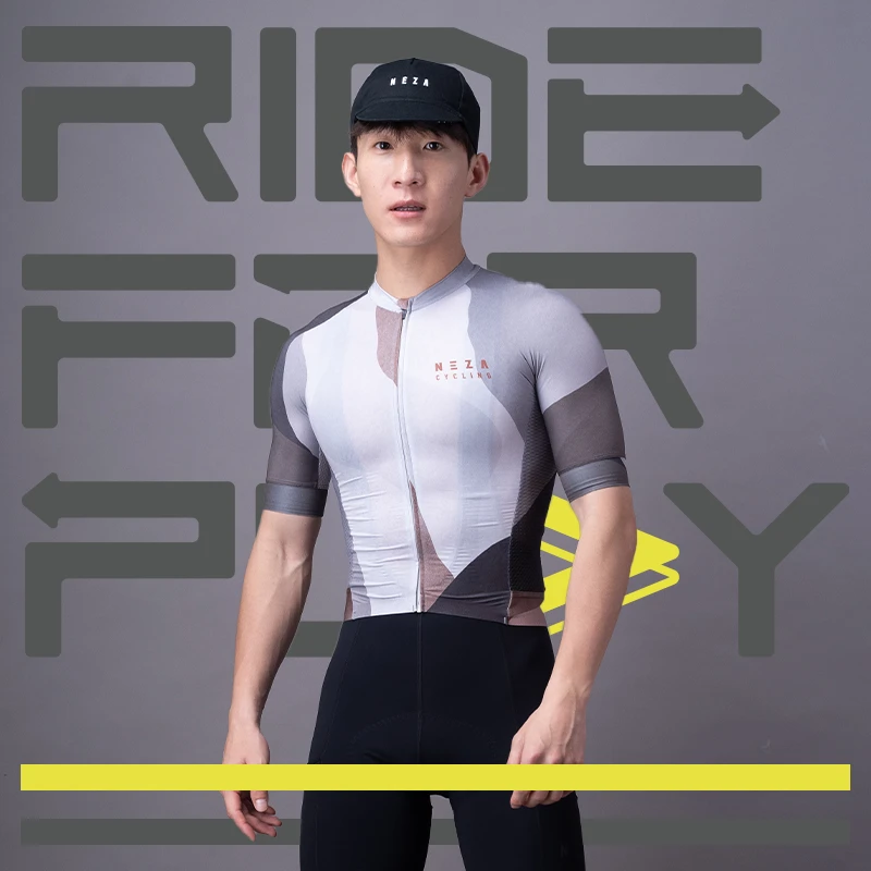 NEZA「宫009」男女款速干透气骑行服短袖公路自行车夏季