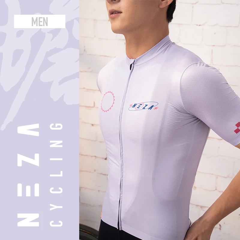 NEZA「蟾.白驹」男女款透气速干骑行服短袖上衣公路自行车夏季