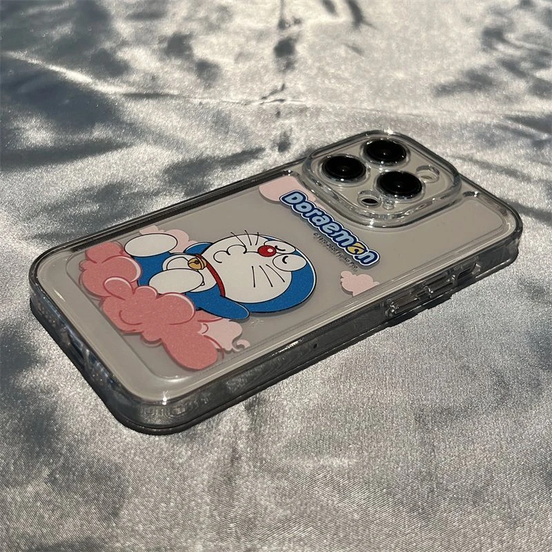 哆啦A梦苹果14promax手机壳iPhone13全包12太空壳11透明xs男女8p